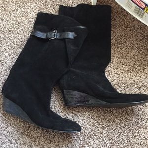 BLACK SUEDE NINE WEST BOOTS! Just got this week